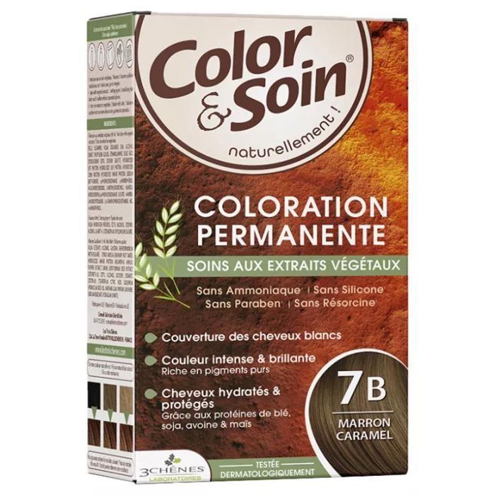 Les 3 chênes color &amp; soin coloration bruns &amp; marrons châtain brownie 4B 135ml