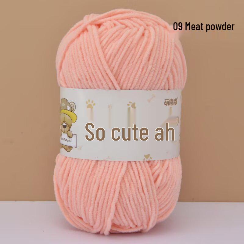 Chenille Crochet Yarn - Medium Thick Hand-Knitted for DIY Crafts & Dolls