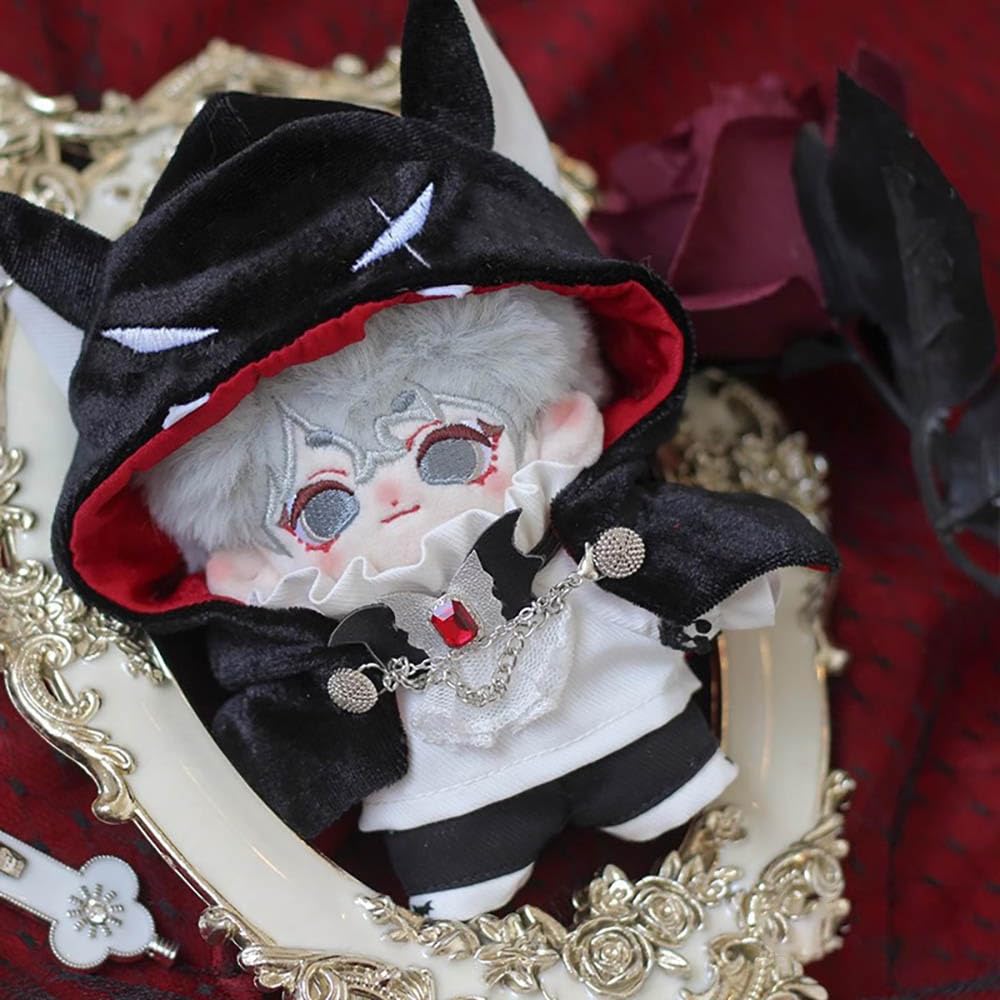 Niannyyhouse Plush Toy with Devil and Accessories 10cm/20cm Clothes, Shawl, Tie, Shirt, Pants, Belt, Suit, (Black, 10cm)