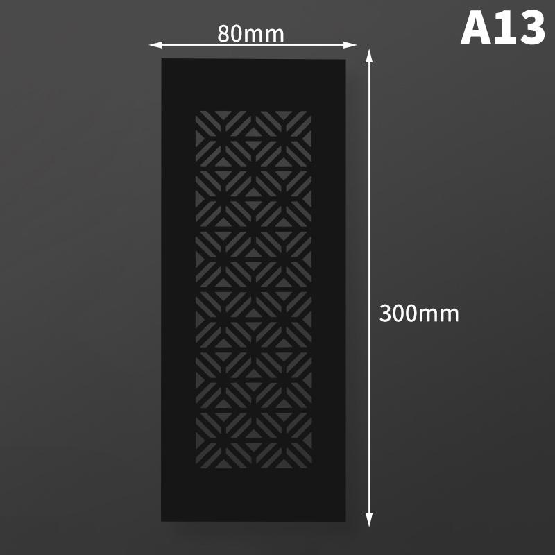 Aluminum Alloy Vents Cover Rectangle 50/80Mm Wide 300Mm Length Air Vent Decor Louver Breathable Mesh Ventilator Grille Cover