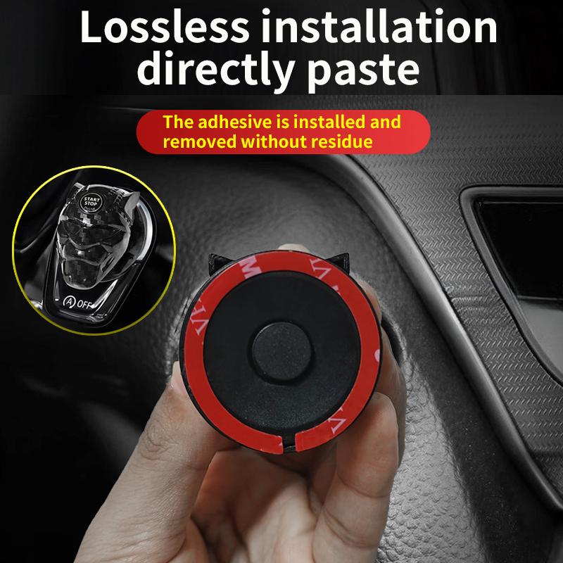 Car Engine One Button Start Stop Cover Sticke Car Start Button Decoration Car Trim Accessories Toy
