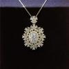 D Color Moissanite Diamond Pendant Necklace - Luxury Full Diamond Inlaid Design, 2022 Style.