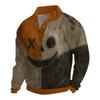 Men's Halloween Printed Corduroy Button Shirt