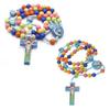 Cartoon Jesus for Cross Rosary Necklace Hanging Pendant Praying Meditation Gift