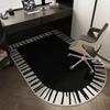 Non-slip Computer Chair Mat High-density Short-pile TPR Bottom Floor Mats for Study Tables Bedroom Modern Decorative Rugs