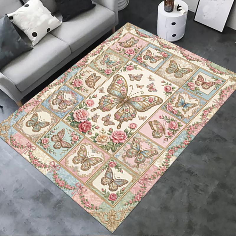 2025 New Butterfly Decoration Carpet Rug for Living Room Bedroom Home Sofa Decoration,Kids play Non-slip Floor Mat27