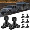 8Pcs L-Track Double Lug Used with L Track Rail Threaded Stud Fitting Hook Tie Down Rope Anchor Point for Truck Bed Pickup RV ATV
