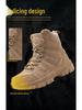 Men's Breathable Mid-Top Tactical Hiking Boots - Wear-Resistant, Large Size Military Duty Footwear