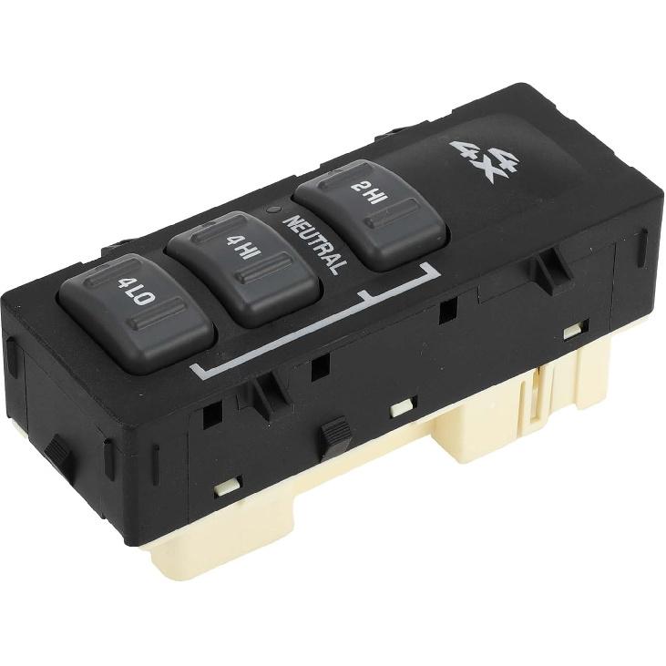 ABSOPRO 4WD Transfer Case Wheel Drive Selector Switch, Push Button Actuator, Manual Operation, Black, 19168769, Chevrolet Avalanche 2500 Silverado