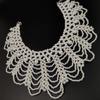 Handmade Layered Pearls Choker Necklace Luxurious Body Chain Shoulder Shawl Collar for Women Body Jewelry Accessory