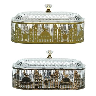 Iron Snacks Tray Middle Eastern Style Storage Rack Desktop Appetizer Serving Dish for Ramadans and Eid Decoration