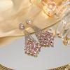 Vintage Crystal Water Drop Earrings For Women With Long Tassels For Wedding And Party Wear