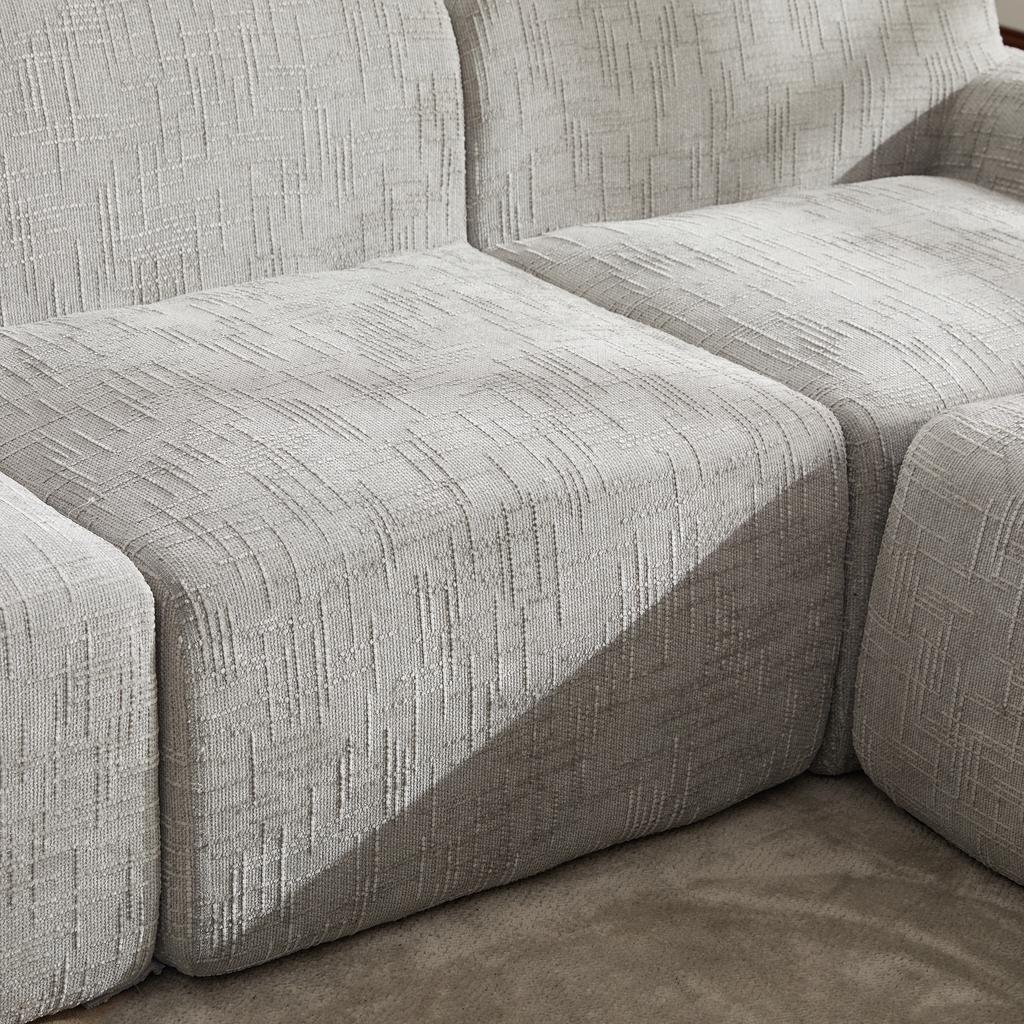 Modular Compression Sofa, Chenille Fabric, Filled with 30D High-Resilience Foam. Easy To Move, Non-Slip Base, Ideal for Living Room - Gray
