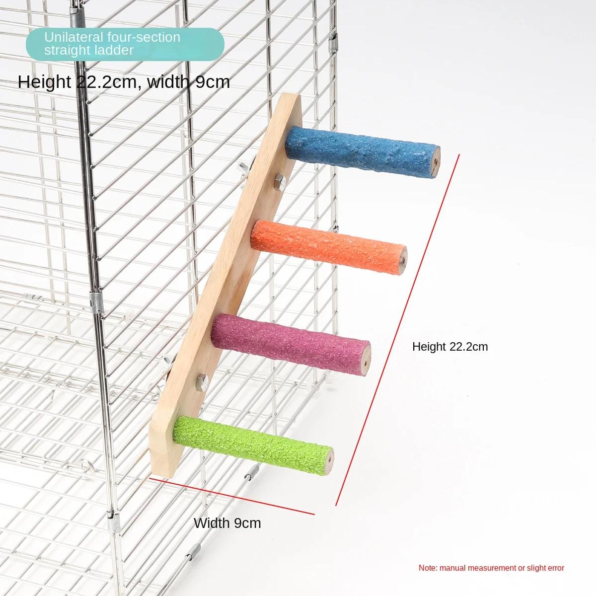 

4/6/8 Ступенчатая Деревянная Лестница для Лазания для Птиц, Игрушка-Лестница для Домашнего Попугая, Интерактивная, Забавная Палочка для Лазания, Игровая Станция, Аксессуары для Клетки