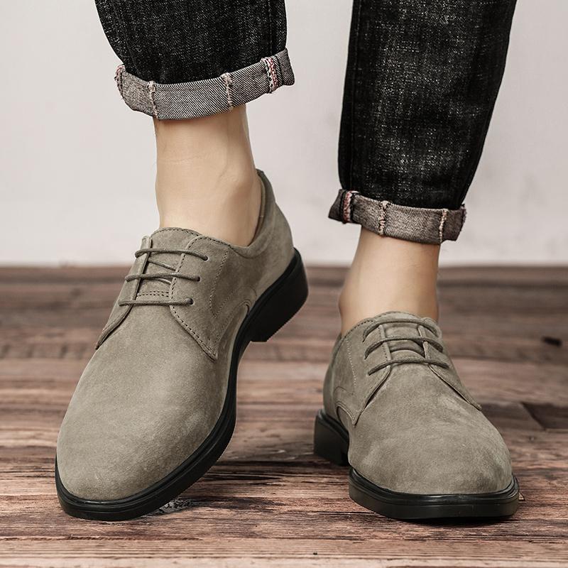 Handmade casual business men's leather shoes  Lace up casual style  designer Outdoor versatile men's shoes for wedding parties