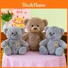 Authentic Romi Bear Plush Toy Soft Blue Grey And Brown Teddy Bear Cushion Gift For Children