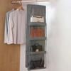 Double Sided Hanging Handbag Organizer For Wardrobe Closet Waterproof Storage Bag Door Wall Clear Sundry Bag With Hanger Pouch