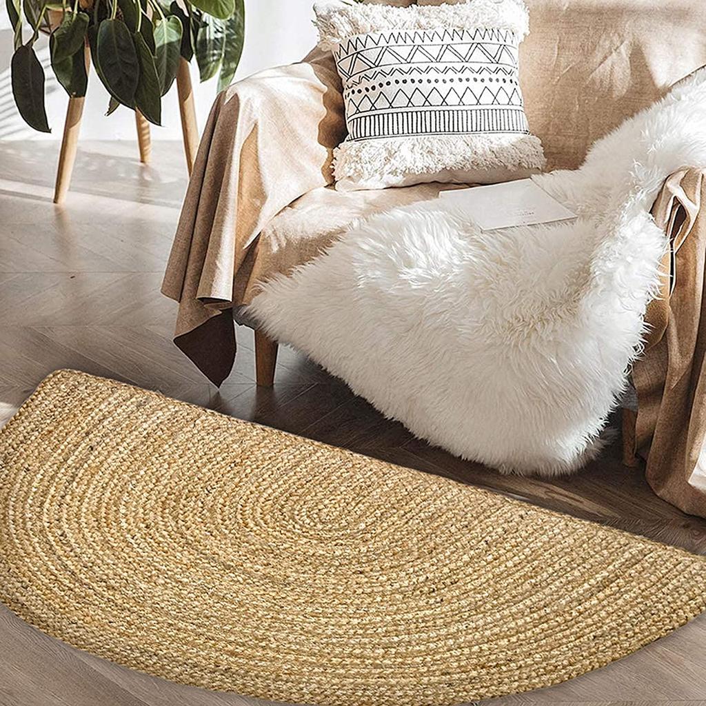 Avgari Jute Rug Round Handmade Natural Rug for Any Space Look Rustik Decor For Any Space Area