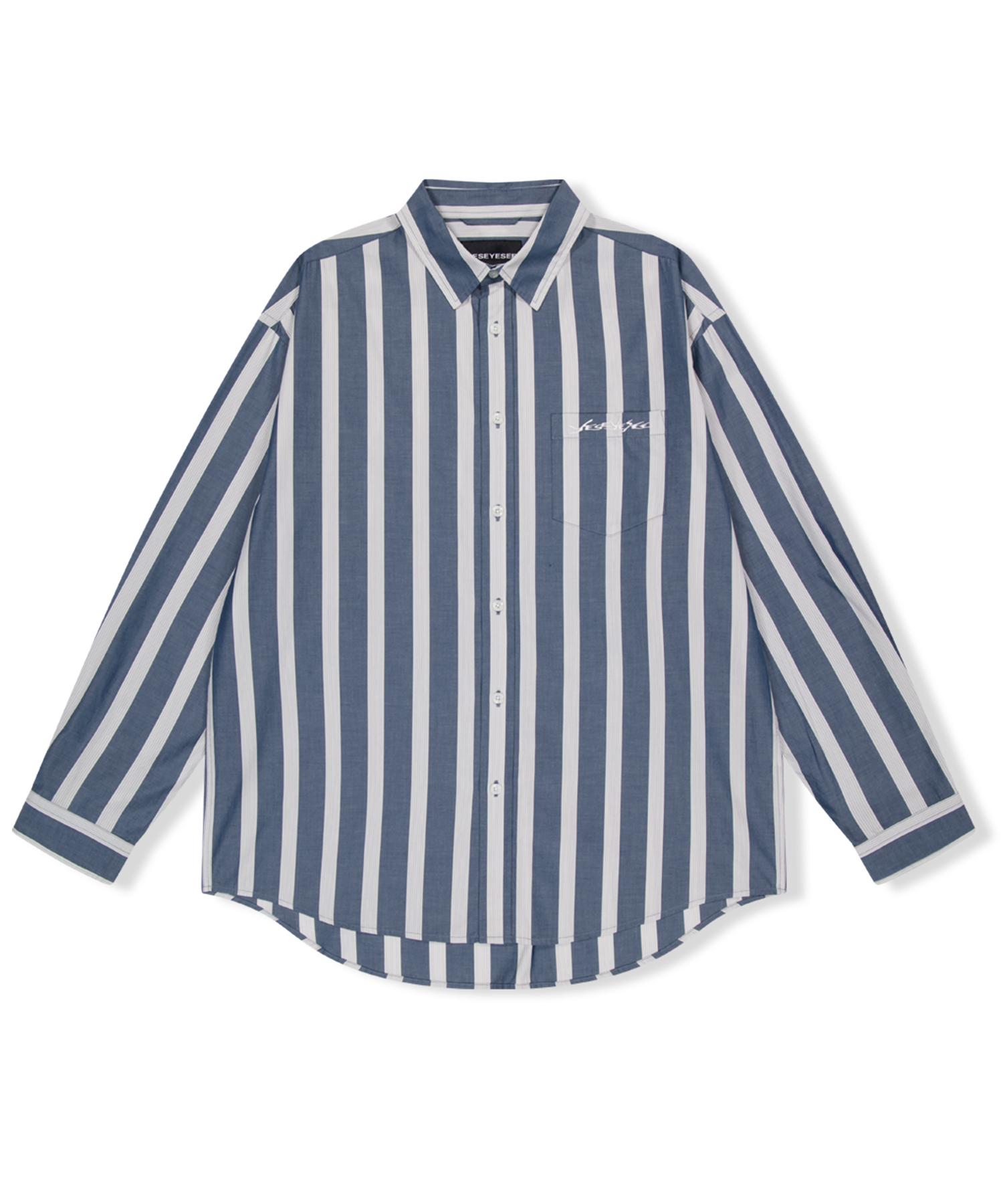 Yes Ic Y.E.S Stripe Shirts Navy S