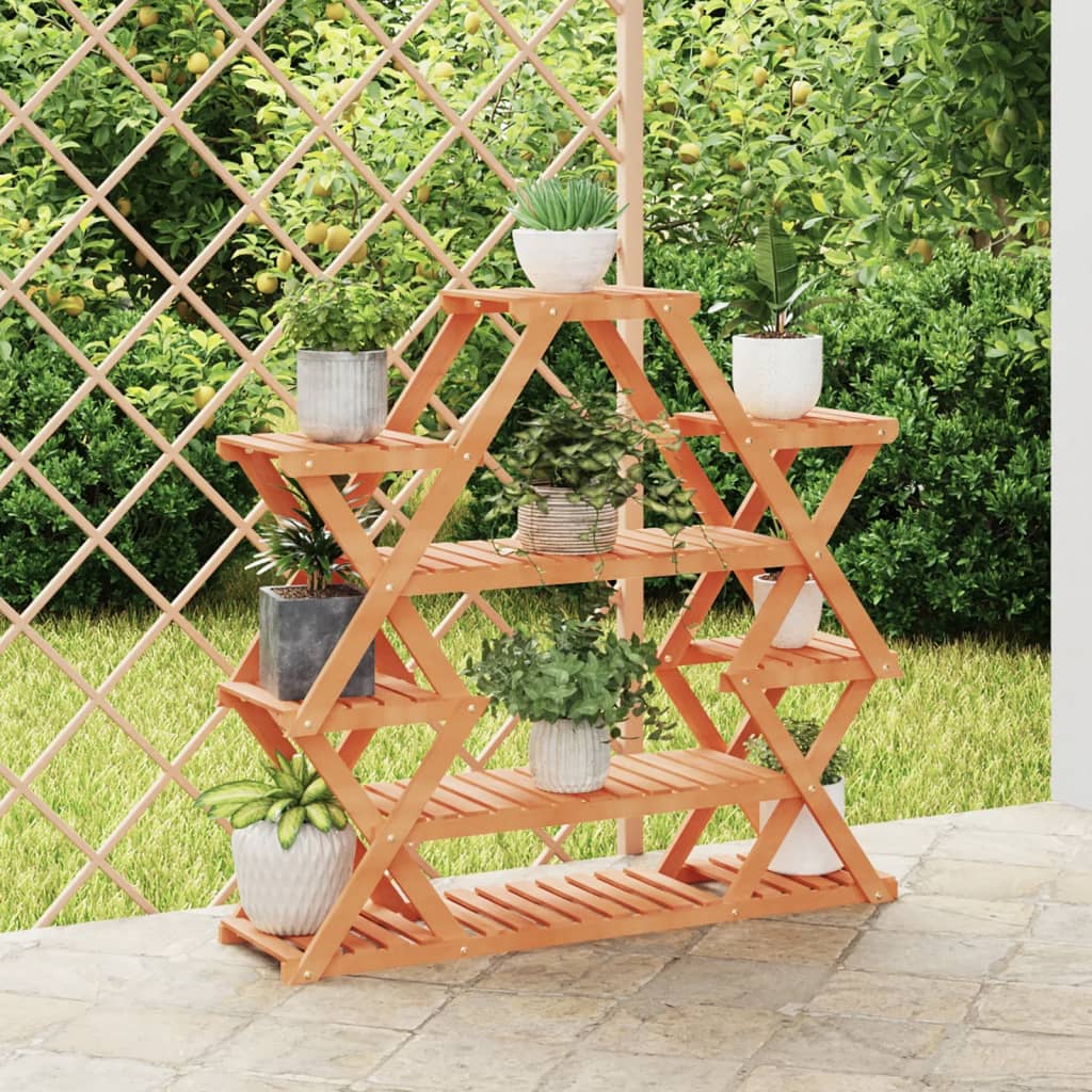 vidaXL Blumenständer 110x25x105 cm Massivholz Tanne