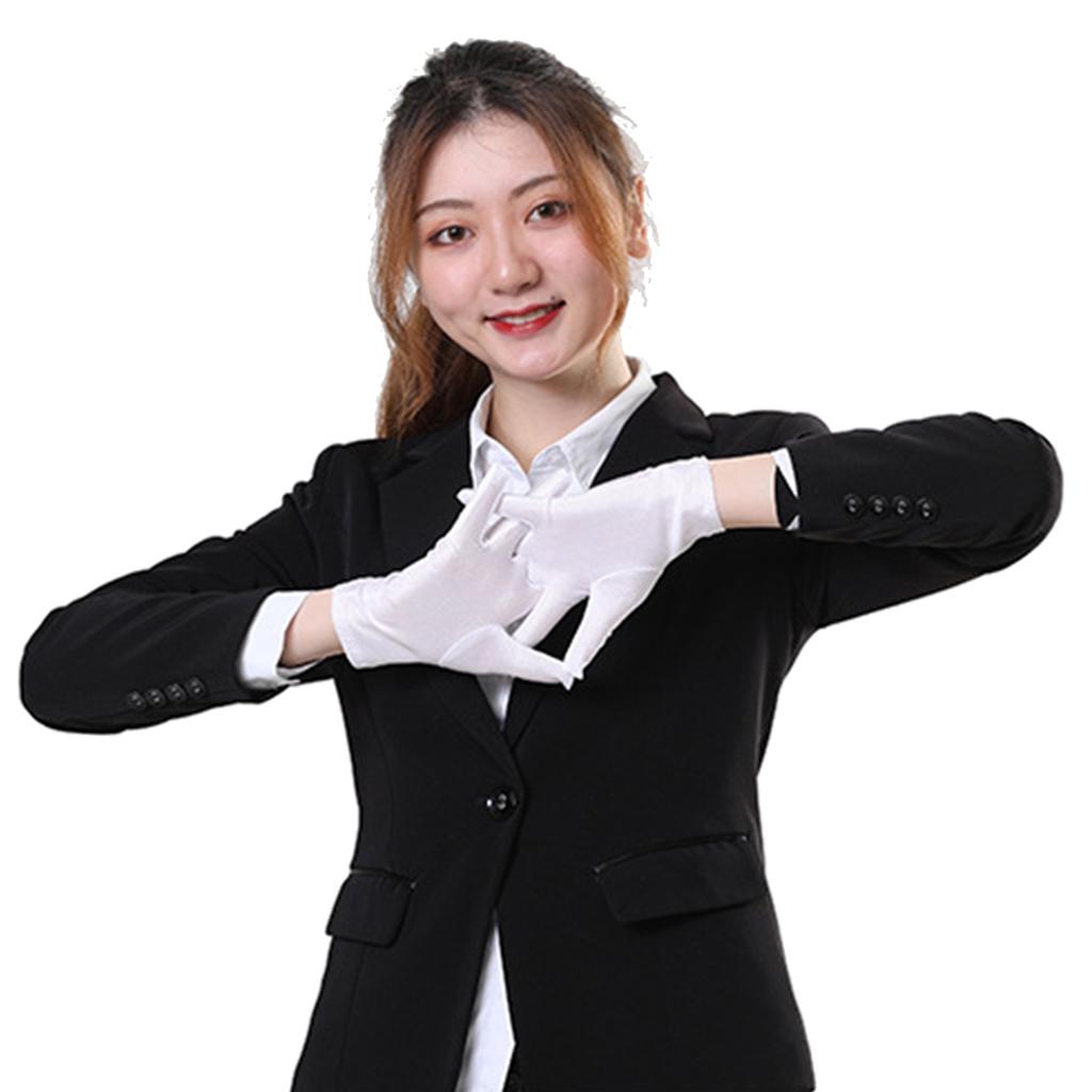 White Adult Gloves for Funeral Formal Tuxedo Parades Costume Gloves Halloween White Gloves Girls Boys Cosplay Supplies