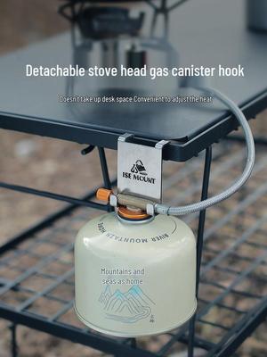 Gancho para Recipiente de Fogareiro Portátil de Exterior ISE MOUNT - Armazenamento com Borda de Aço Inoxidável para Acampamento