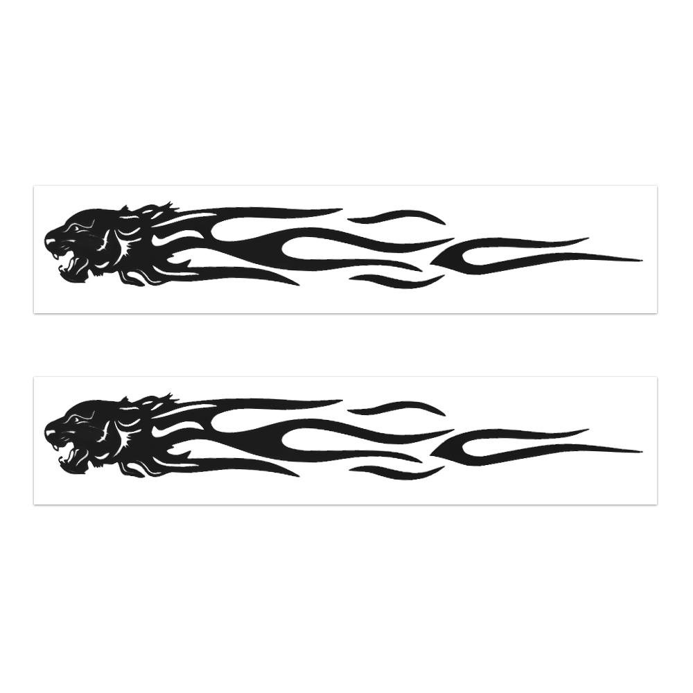 Tiger Flame Body Stickers Reflective Self-adhesive Stickers Motorcycle Car DIY Decorative Stickers Car Decoration Accessories