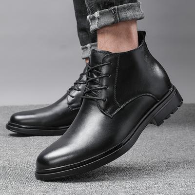 Stylish New Male Comfortable Outdoor Shoe 2024 Genuine Leather Men Boots Men Winter All-match Motorcycle Boots