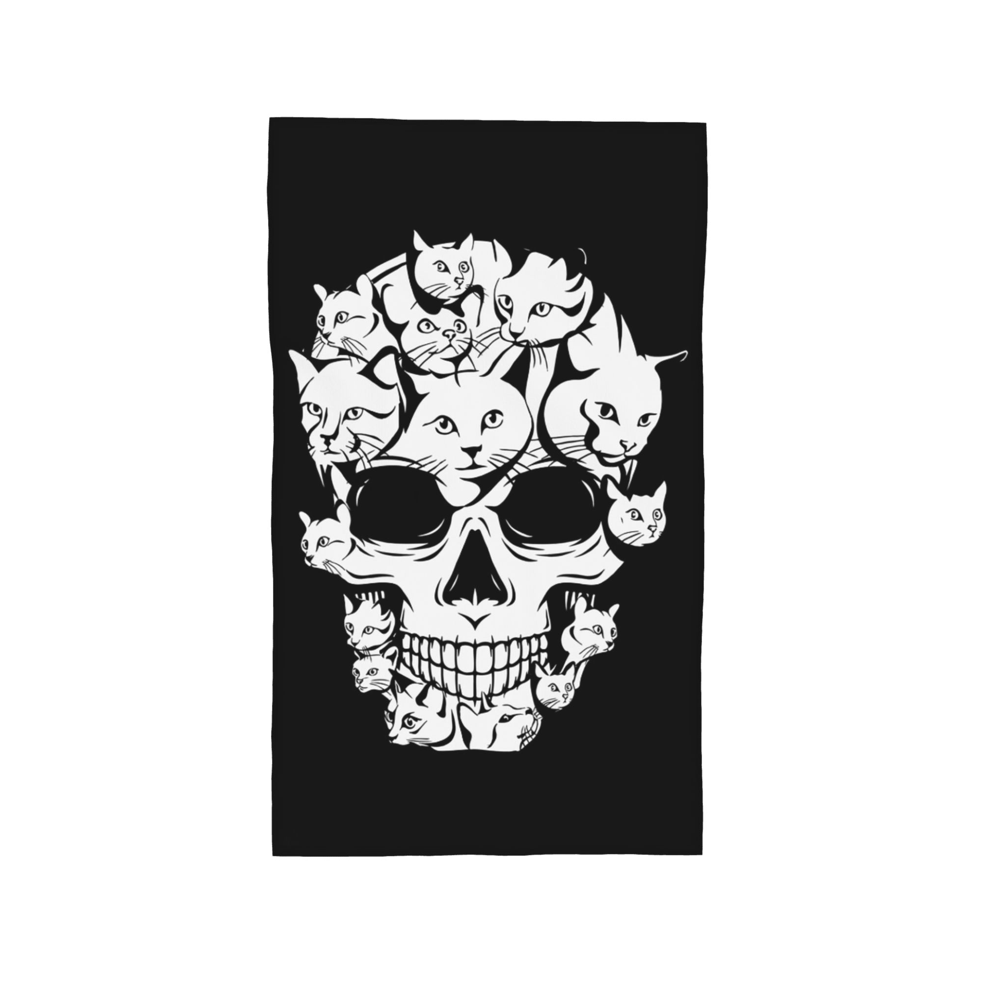 

Halloween Funny Cat Skull Cat min Soft Face Towel Quick Dry Pool Bath Cotton Towels Absorbent W40*H60(CM)