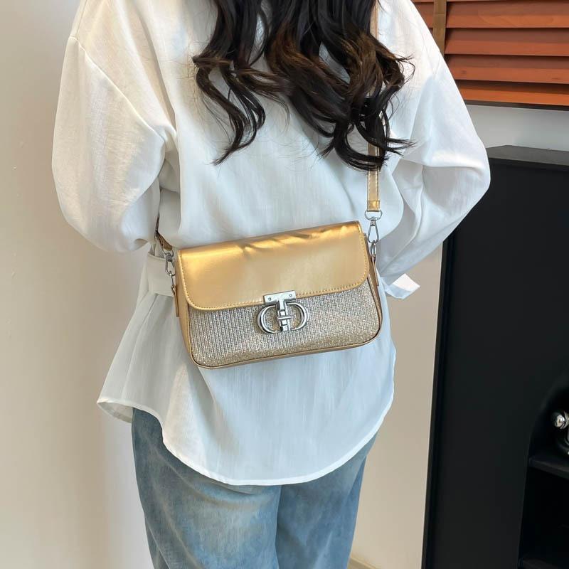 New fashion trend retro trend solid color underarm bag high texture niche shoulder messenger bag