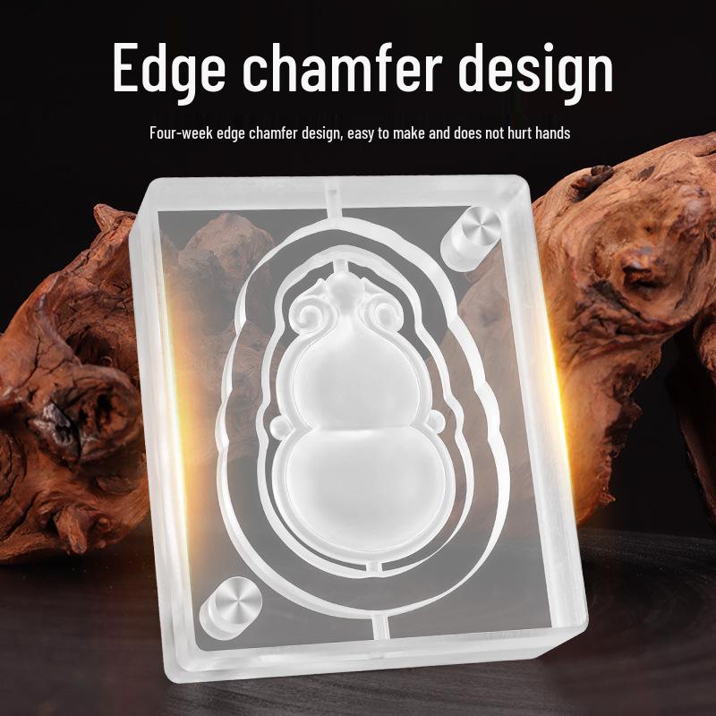 Double-Sided Acrylic Gourd Incense Mold for DIY Herbal Medicine Tablets