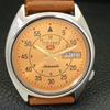 SEIKO 5 AUTOMATIC 6309A VINTAGE JAPAN MENS ORANGE COLOR DIAL WATCH a701538-5 R206b-a701538