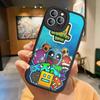 Custodia per Telefono Geometry Dash per iPhone 11 12 13 14 15 16 Pro Max Plus Copertina in Pelle