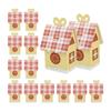 Set Of 24 Reusable Holiday House Gift Boxes Paper Candy Containers For Christmas Event And Crafts