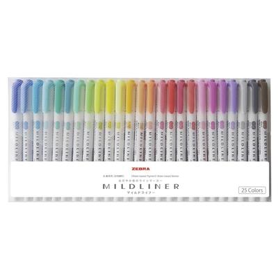 Mildliner Highlighter Pen, 25-Color Set, WKT7-25C