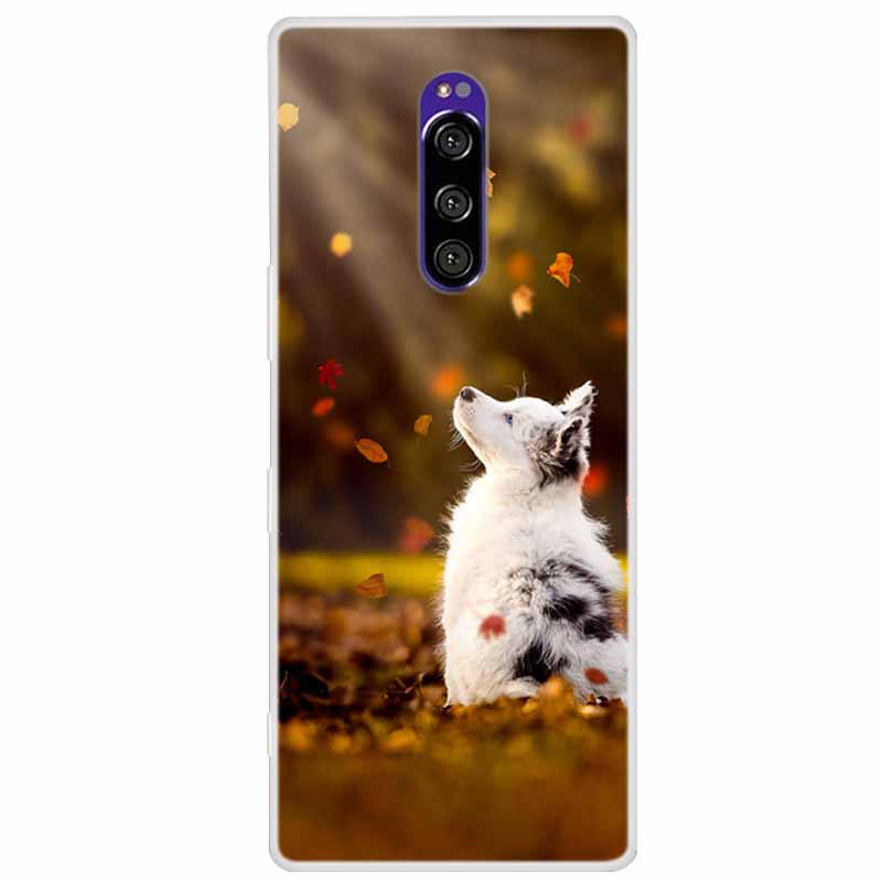 Funda de Silicona Suave para Sony Xperia 1 Funda Moda Transparente Fundas de Teléfono Tigre para Sony Xperia1 XZ4 SO-03L SOV40 J8110 Coque Parachoques