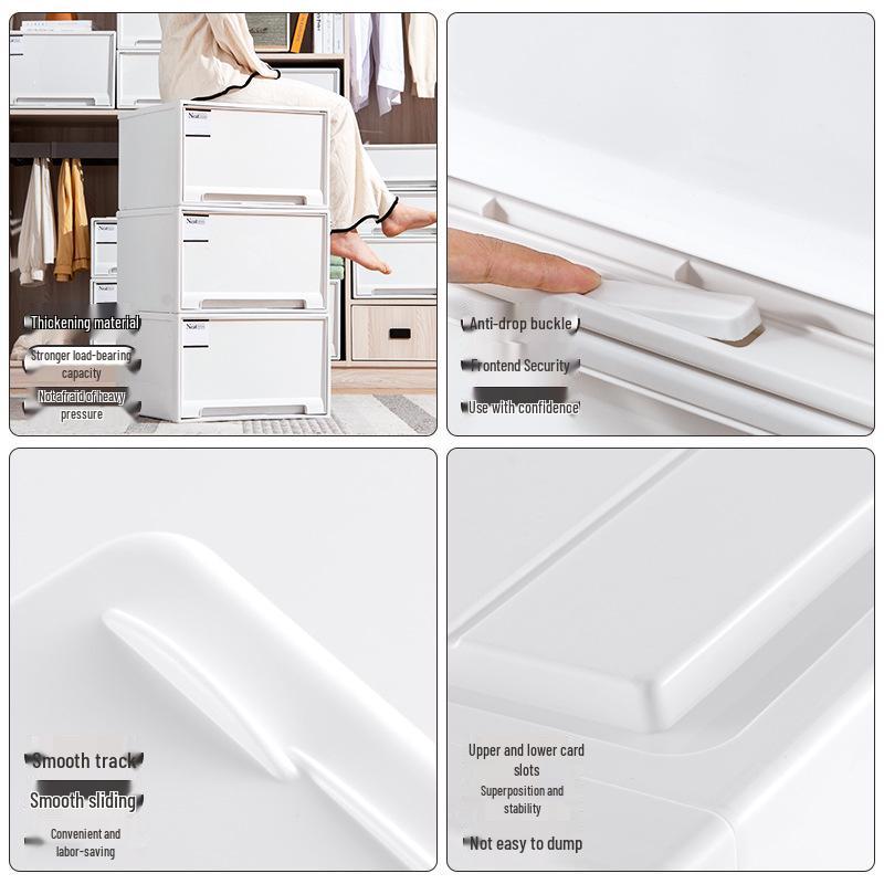 Scatola portaoggetti per abbigliamento e intimo in stile giapponese bianco – Organizer per armadio senza installazione