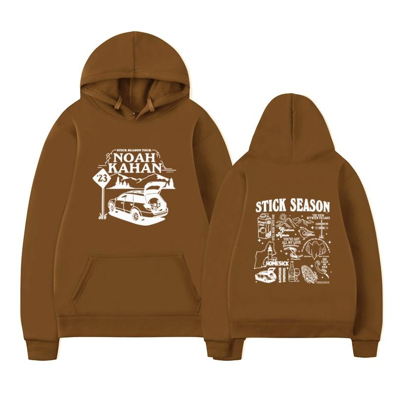 Noah Kahan Stick Season Merch Country Music Album Hoodie Sweatshirt Winter Warm Pullover Top Streetwear Unisex