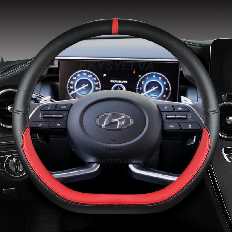 PU Leather Car Steering Wheel Cover For Hyundai Tucson  2022 NX4 Elantra  Sonata 10th   2022 Auto Accessories