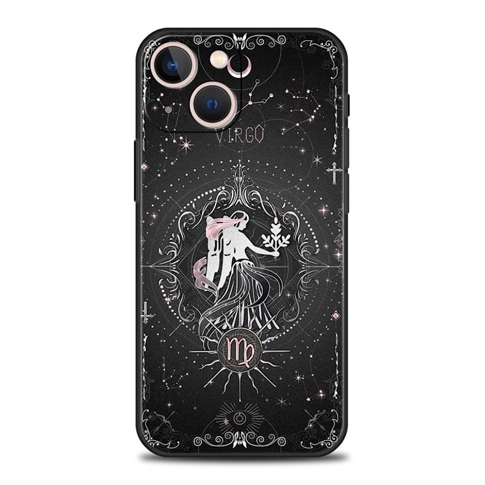 Constellation Phone Case For iPhone 17 16 15 Pro Max 11 12 13 14 7 8 Plus SE 2020 X XR XS Cover Soft Black
