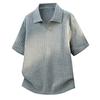 Maglione a Maniche Corte Polo con Collo a Revers