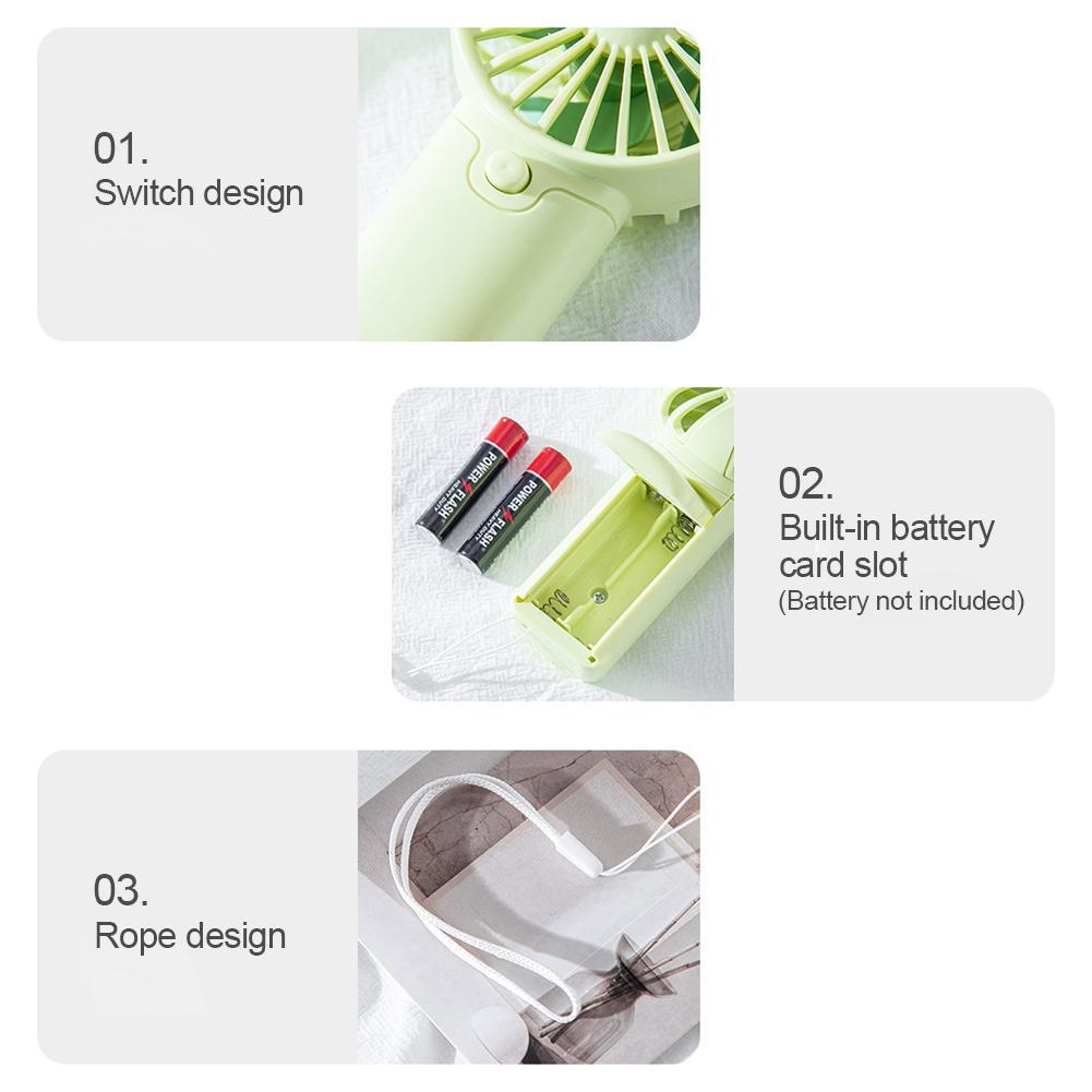 Mini-Ventilator, tragbar, praktisch, kreativer kleiner Ventilator, Handventilator, Taschenventilator, leicht, verstellbar, niedlicher kleiner Ventilator, Geschenk für Studenten