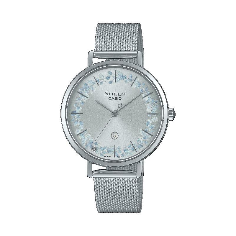 Casio Sheen Women s Stainless Steel 50M Water Resistant Analog Quartz Watch SHE-4539FM-7A белый
