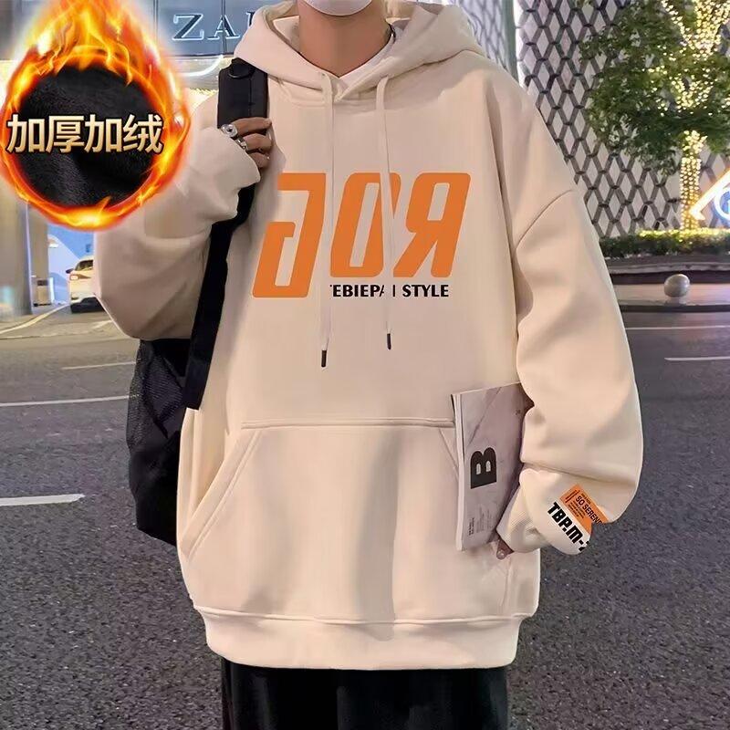 

Ретро-свитер в стиле Гонконга, мужской свитер с капюшоном на весну и осень, американский тяжелый уличный стиль, модный бренд, мешковатое пальто 5XL абрикосовый