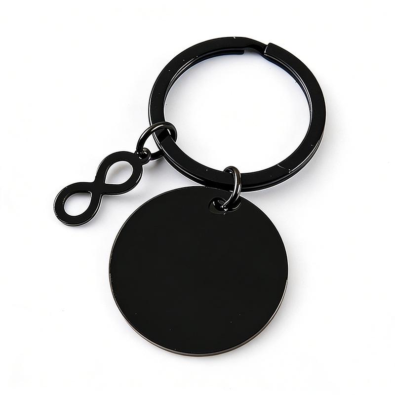 Laser-Printed Infinity Symbol Metal Keychain - Engravable Festival Gift