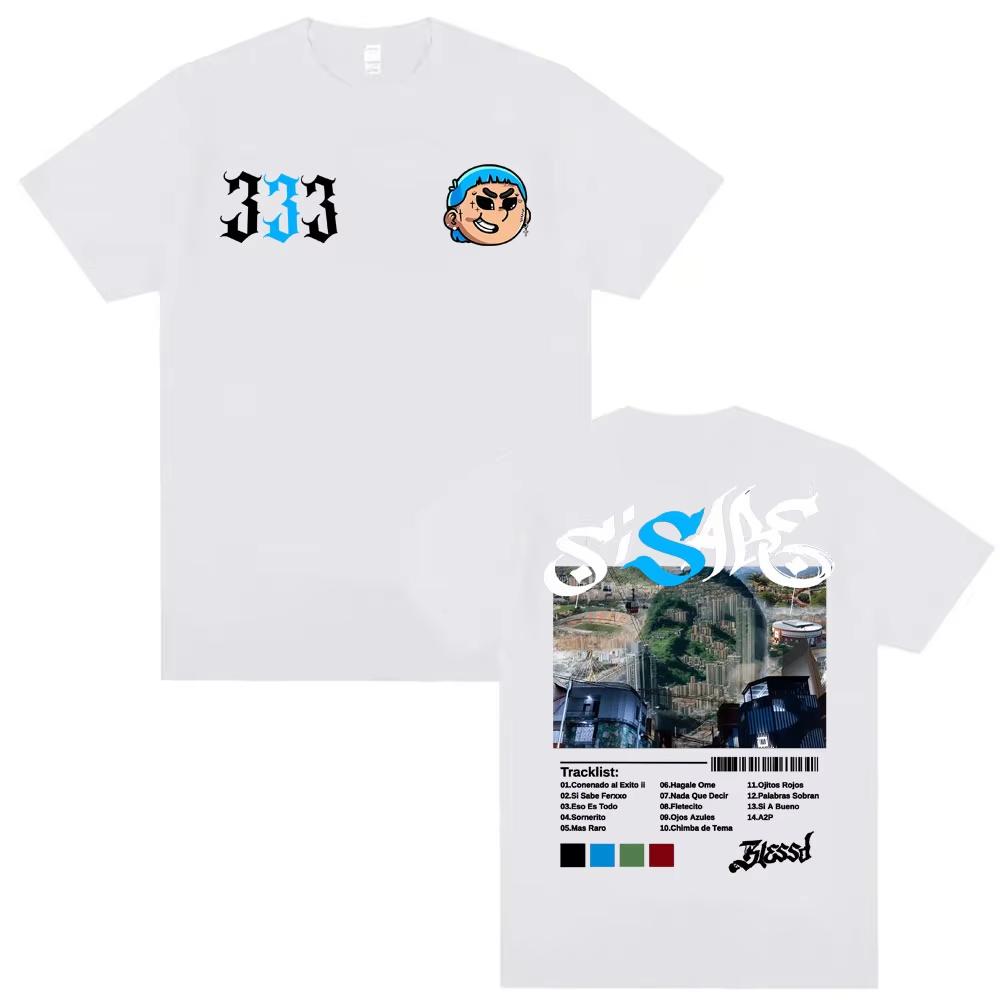 Rapper Blessd Si Sabe Album Tour Merch Tshirts Men Women Fashion Hip Hop Short Sleeve Top 2026 summer Cotton Comfort T Shirt