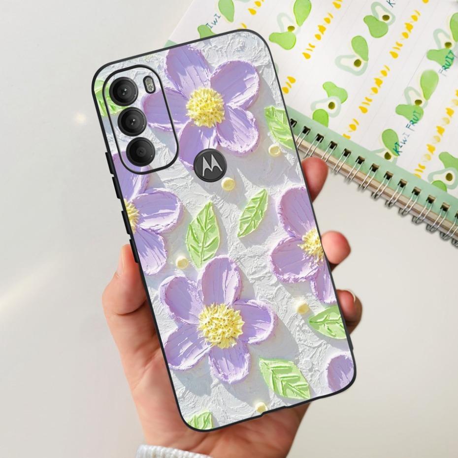 Lovely Printing Case For Motorola Moto G71 5G Soft TPU Black Silicone Back Cover For MOTO G71 G 71 5G XT2169-1 Phone Cases