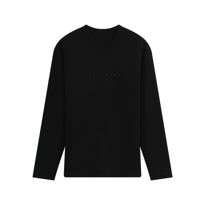 

Мужской теплый свитшот из воздушного слоя с круглым вырезом и длинными рукавами для повседневной носки - Свободный крой, Большой размер, Универсальный для осени и зимы XXL