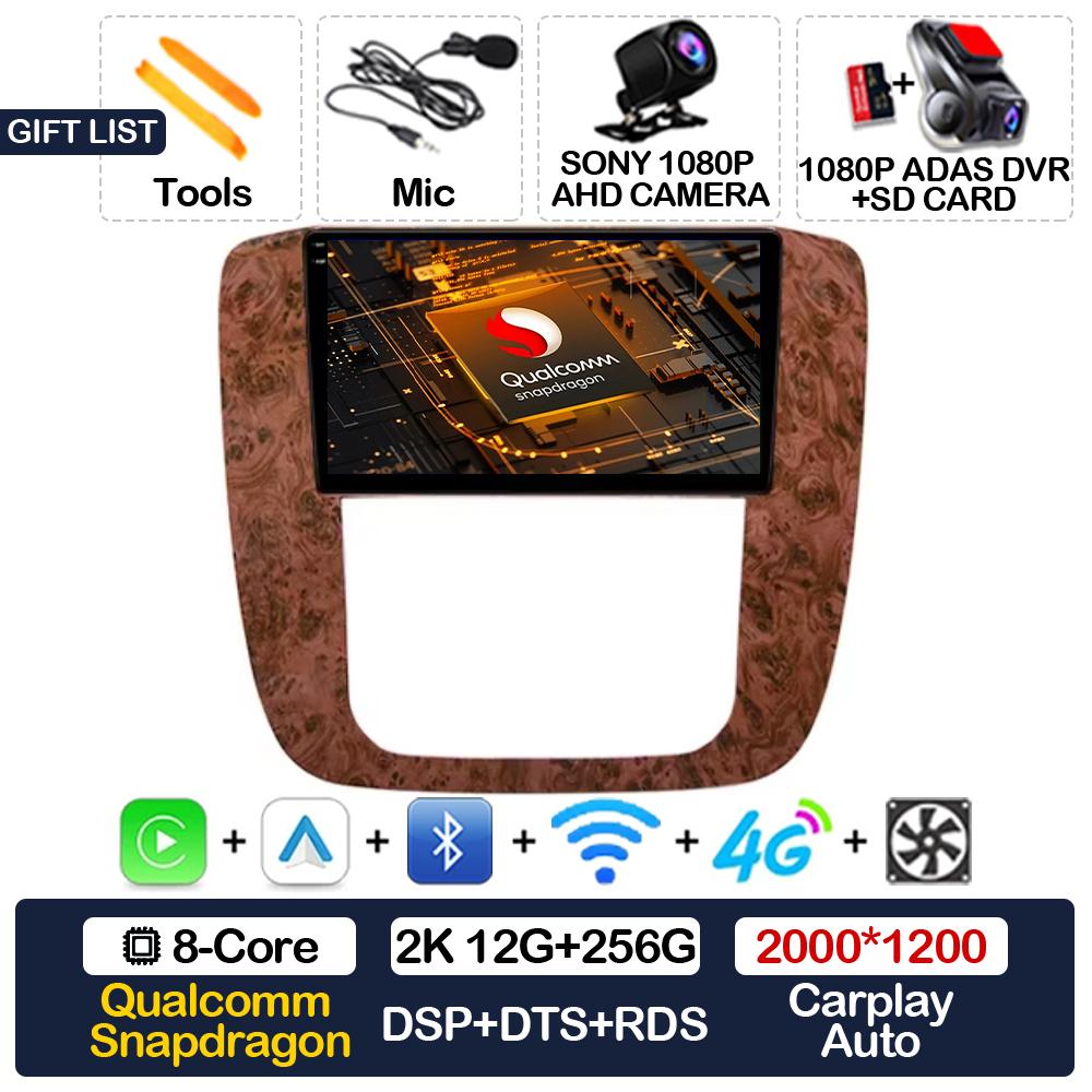 KLNOV1 Android 15 Carplay Auto Car Radio For GMC Yukon Chevrolet Tahoe Suburban 2008 - 2012 Multimedia Stereo Video Player NAVI GPS 4G