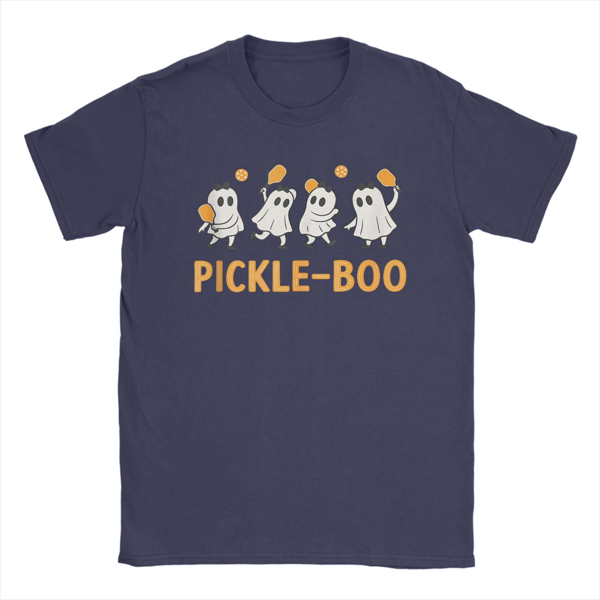 

Halloween Pickle-Boo Pickleball Ghosts Pickle Boo T-Shirts Men Novelty Cotton Tees O Neck Short Sleeve T Shirt Plus Size Clothes 4XL